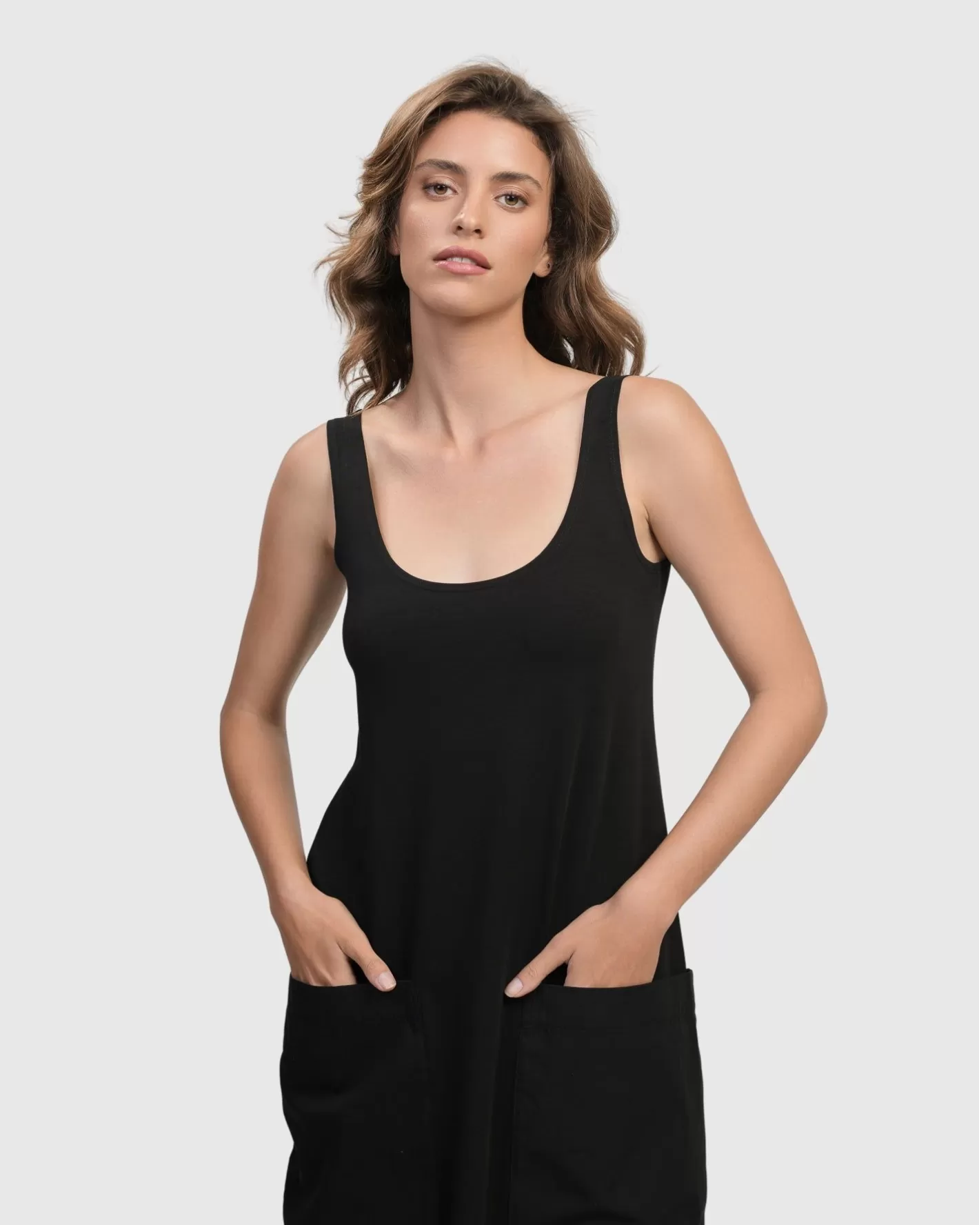 Urban Maxi Tank Dress, Black-ALEMBIKA Flash Sale