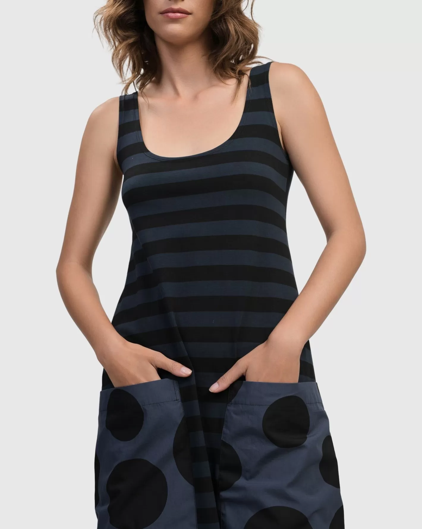 Urban Maxi Tank Dress, Navy-ALEMBIKA Discount