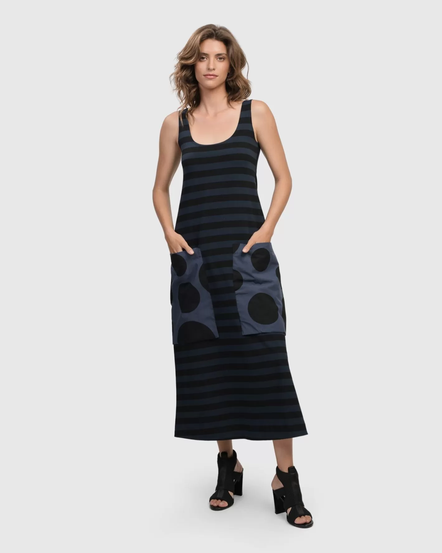 Urban Maxi Tank Dress, Navy-ALEMBIKA Discount