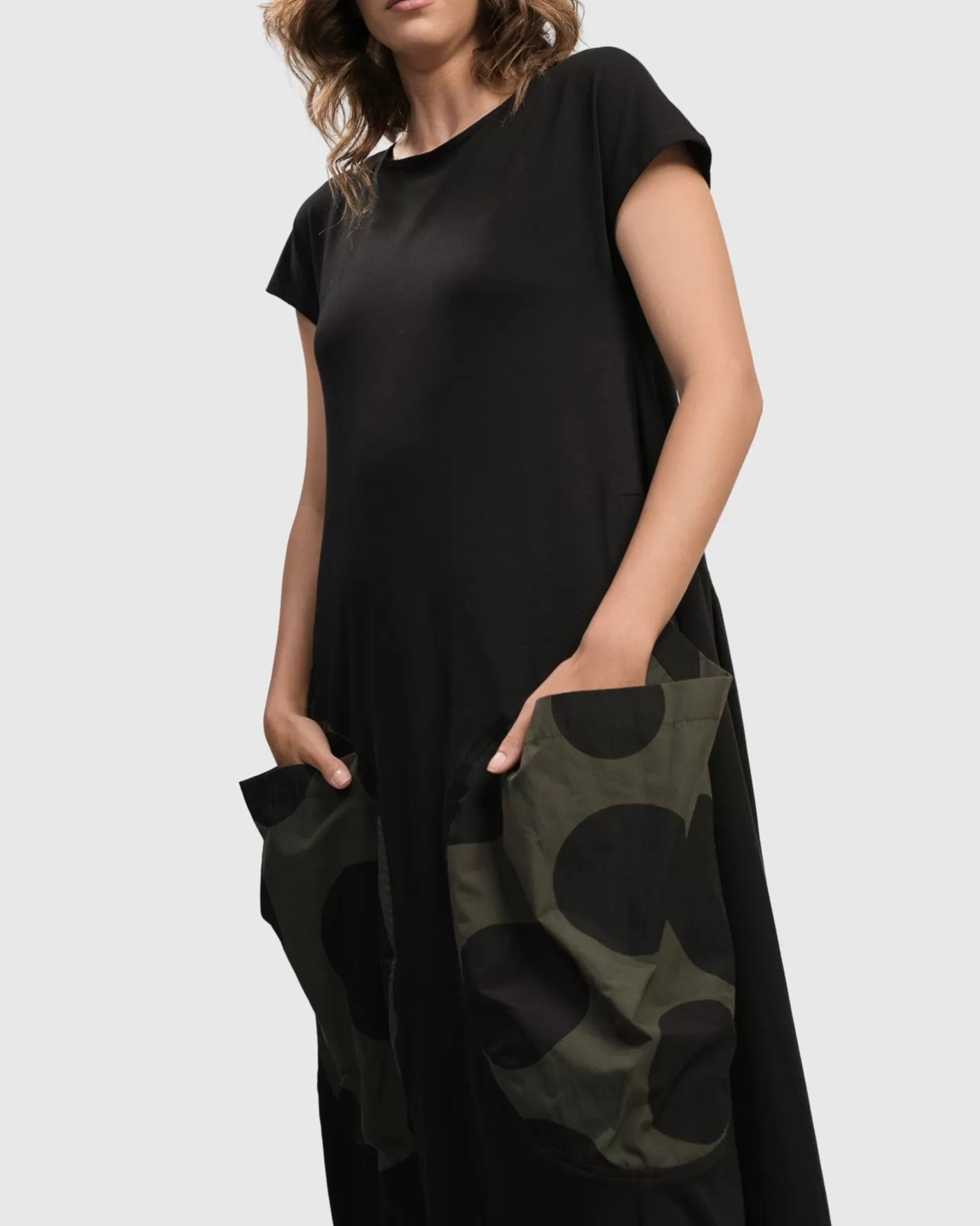 Urban Melody Midi Dress, Khaki-ALEMBIKA Shop