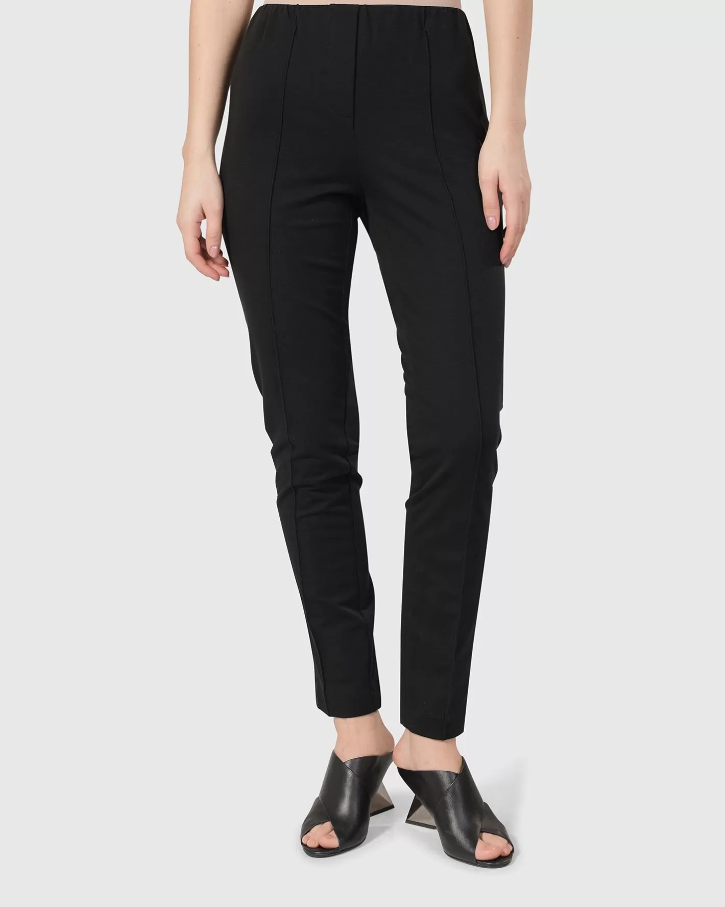 Urban Metropolitan Slim Trousers, Black-ALEMBIKA New