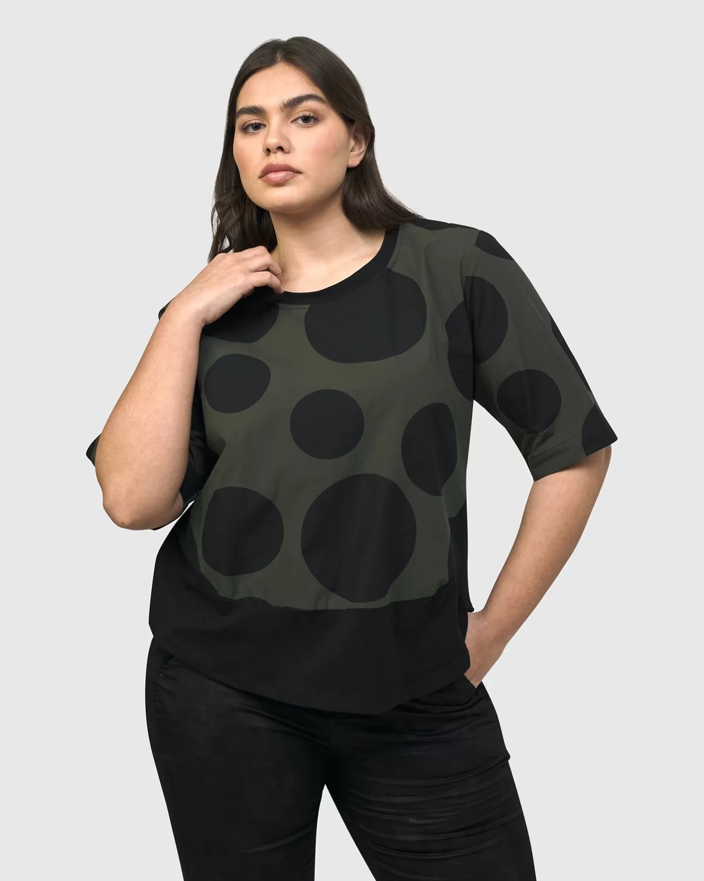 Urban Miyazaki Dots Tee, Khaki-ALEMBIKA Best Sale