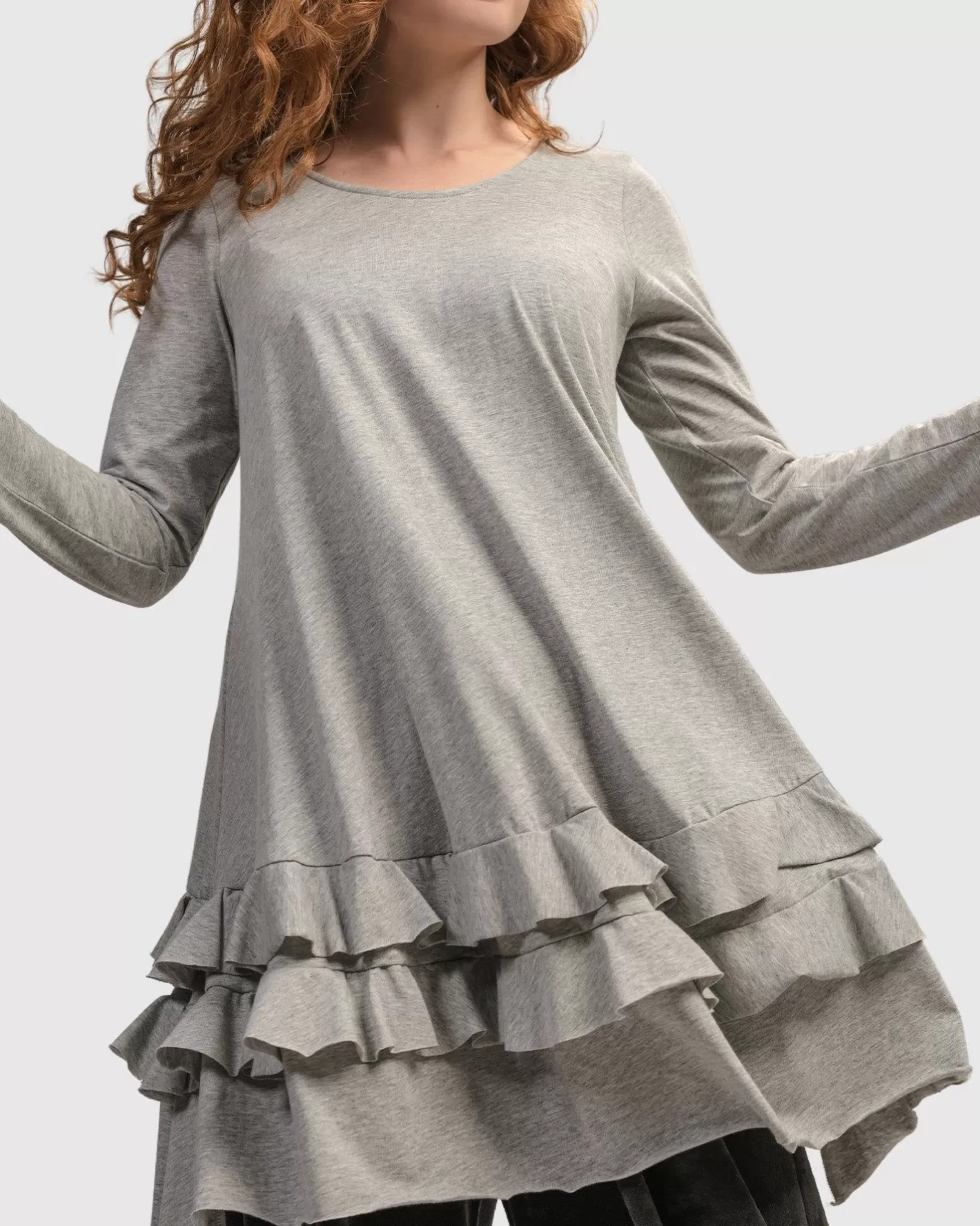 Urban Options Top, Gray-ALEMBIKA Sale