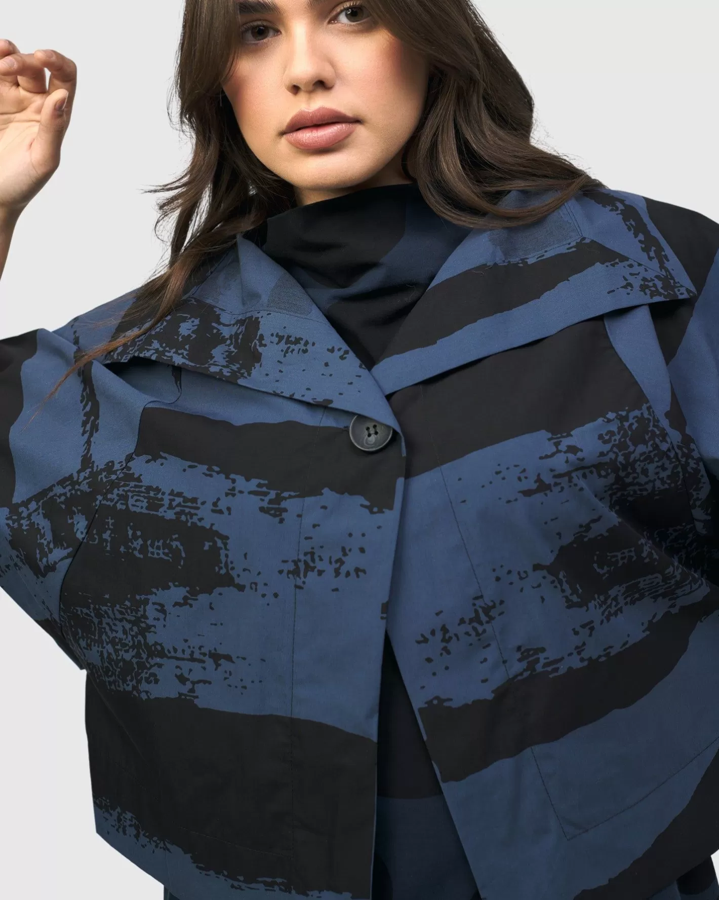 Urban Samba Cape Jacket, Navy-ALEMBIKA Sale