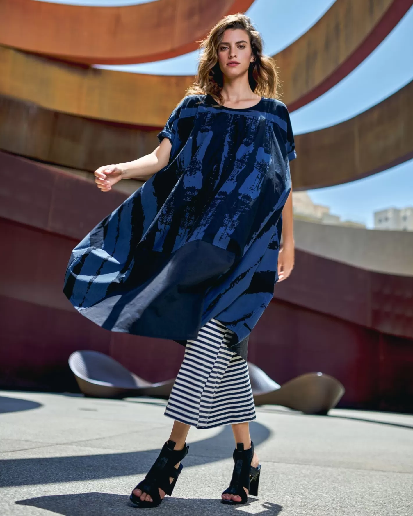 Urban Streets Muumuu Dress, Navy-ALEMBIKA Shop