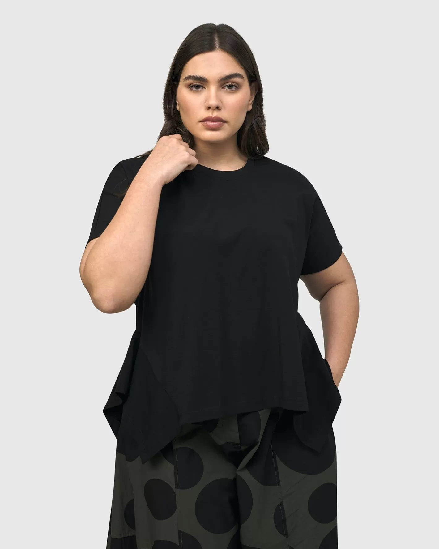 Urban Yamamoto Relaxed Top, Black-ALEMBIKA Clearance