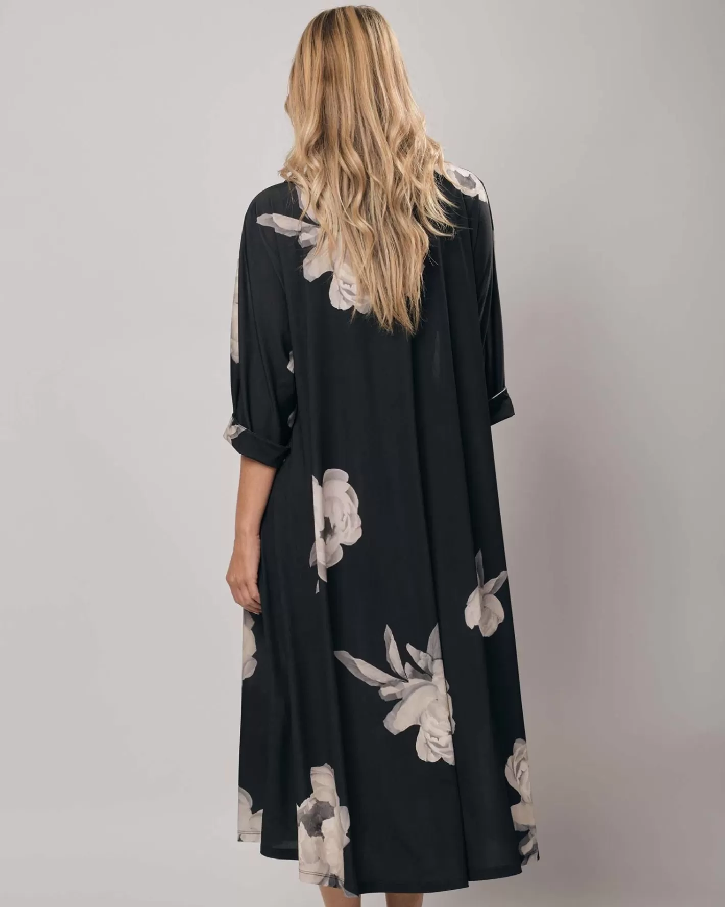 Winslow Trapeze Dress, Roses-ALEMBIKA Store