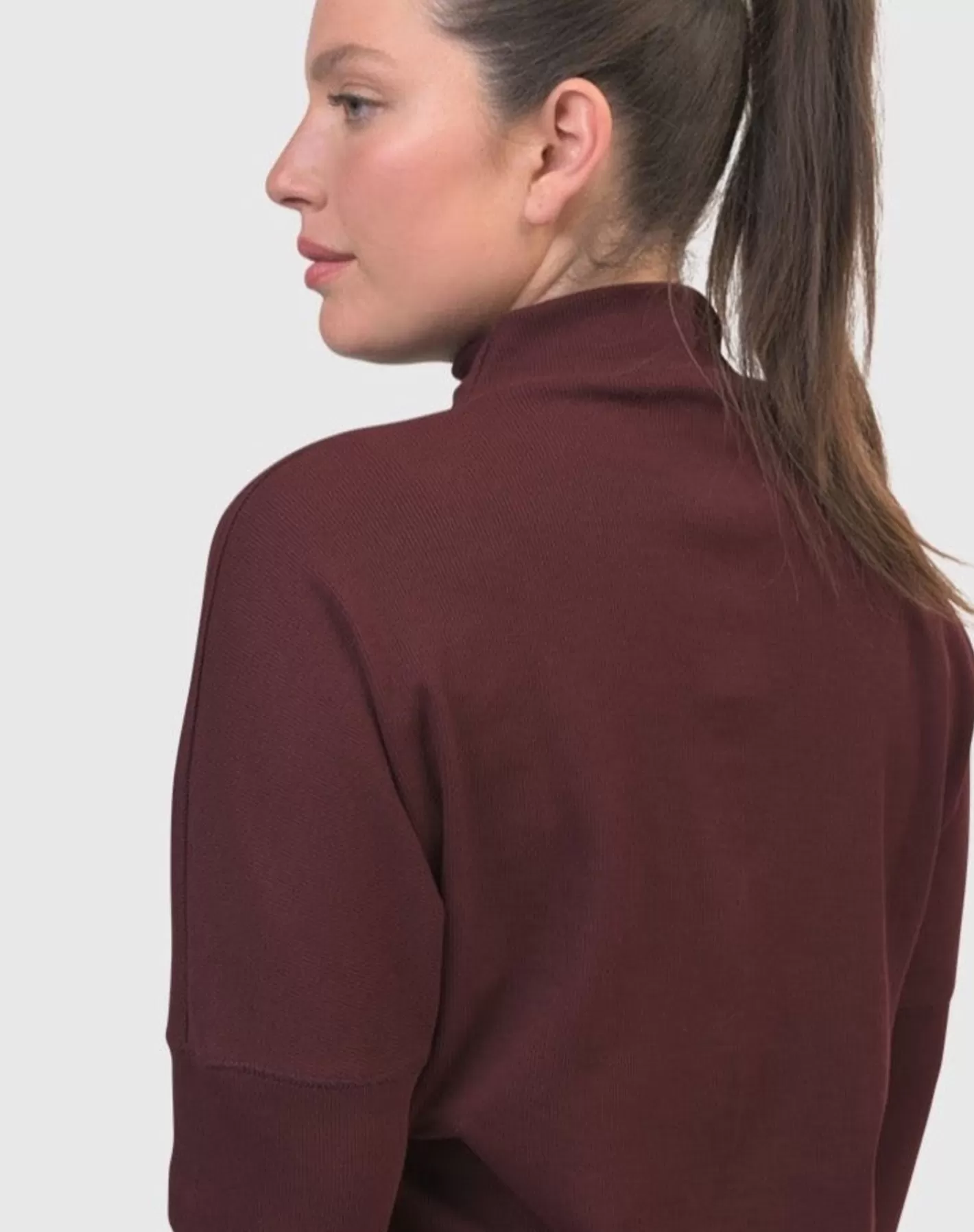 Zen Drawstring Sweatshirt, Wine-ALEMBIKA New